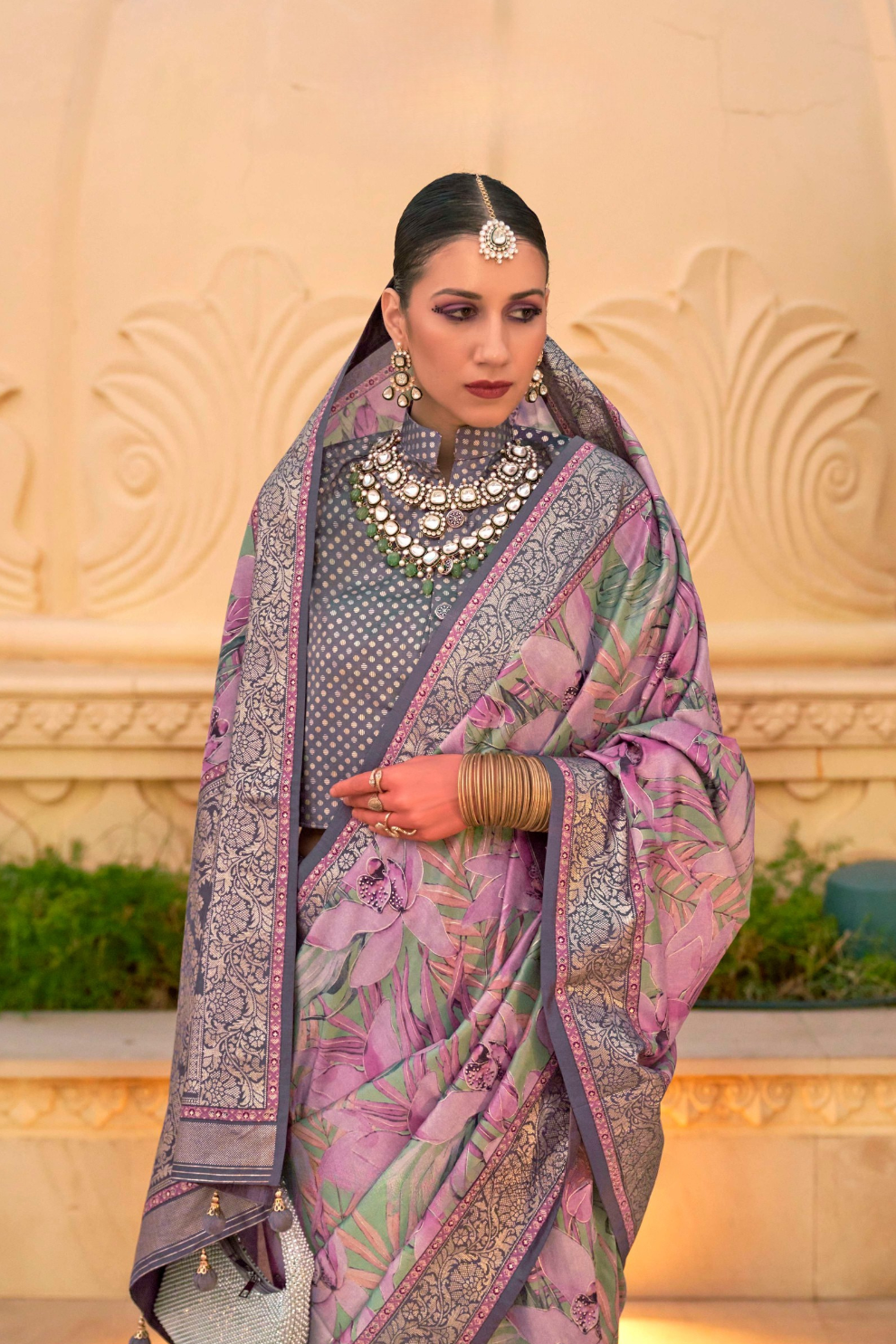 Elegant Digital Printed Art Silk Saree for Festive Occasions