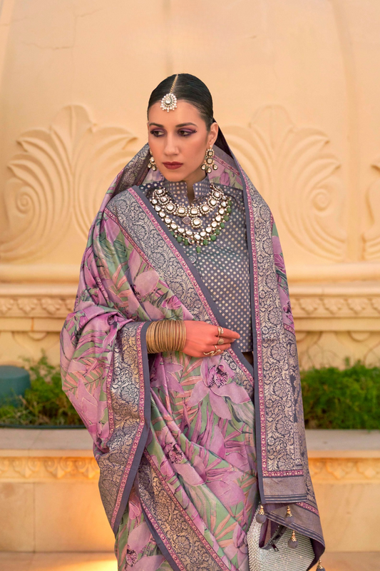 Elegant Digital Printed Art Silk Saree for Festive Occasions