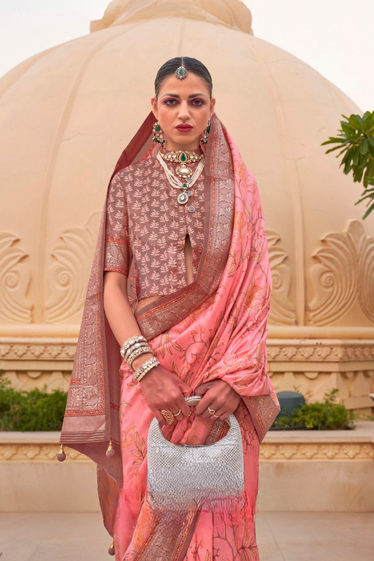 Elegant Digital Printed Art Silk Saree for Festive Occasions
