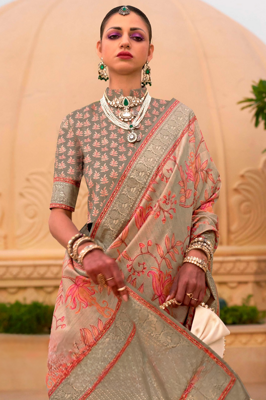 Elegant Digital Printed Art Silk Saree for Festive Occasions