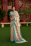 Super Tussar Silk Saree with Excellent Digital Floral Print