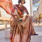 Stylish Swiss Satin Saree with Premium Digital Artwork Prints