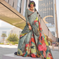 Stylish Swiss Satin Saree with Premium Digital Artwork Prints