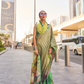 Stylish Swiss Satin Saree with Premium Digital Artwork Prints
