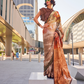 Stylish Swiss Satin Saree with Premium Digital Artwork Prints