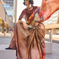 Stylish Swiss Satin Saree with Premium Digital Artwork Prints