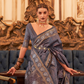 Woven Tussar Silk Saree with Elegant Sequins Work