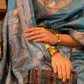 Woven Tussar Silk Saree with Elegant Sequins Work