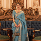Woven Tussar Silk Saree with Elegant Sequins Work