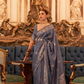 Woven Tussar Silk Saree with Elegant Sequins Work