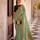 Elegant Tissue Linen Drape with Rich Velvet Contrast Blouse - LaVante Fashion
