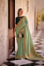Elegant Tissue Linen Drape with Rich Velvet Contrast Blouse - LaVante Fashion