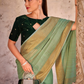 Elegant Tissue Linen Drape with Rich Velvet Contrast Blouse - LaVante Fashion