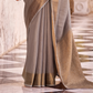 Elegant Tissue Linen Drape with Rich Velvet Contrast Blouse - LaVante Fashion