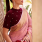 Elegant Tissue Linen Drape with Rich Velvet Contrast Blouse - LaVante Fashion