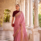 Elegant Tissue Linen Drape with Rich Velvet Contrast Blouse - LaVante Fashion