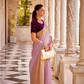 Elegant Tissue Linen Drape with Rich Velvet Contrast Blouse - LaVante Fashion