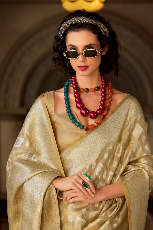 Tissue Silk Saree with Subtle Sheen and Elegant Drape