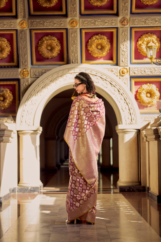 Tissue Silk Saree with Subtle Sheen and Elegant Drape