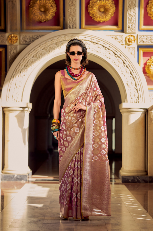 Tissue Silk Saree with Subtle Sheen and Elegant Drape