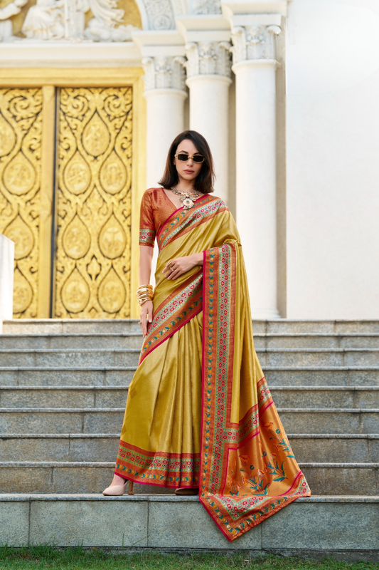 Tissue Silk Saree – Sheer Elegance with a Subtle Shine