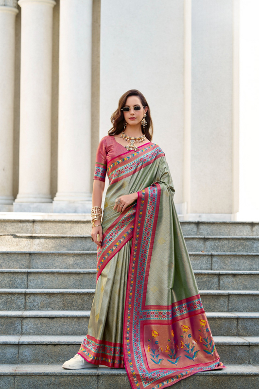 Tissue Silk Saree – Sheer Elegance with a Subtle Shine