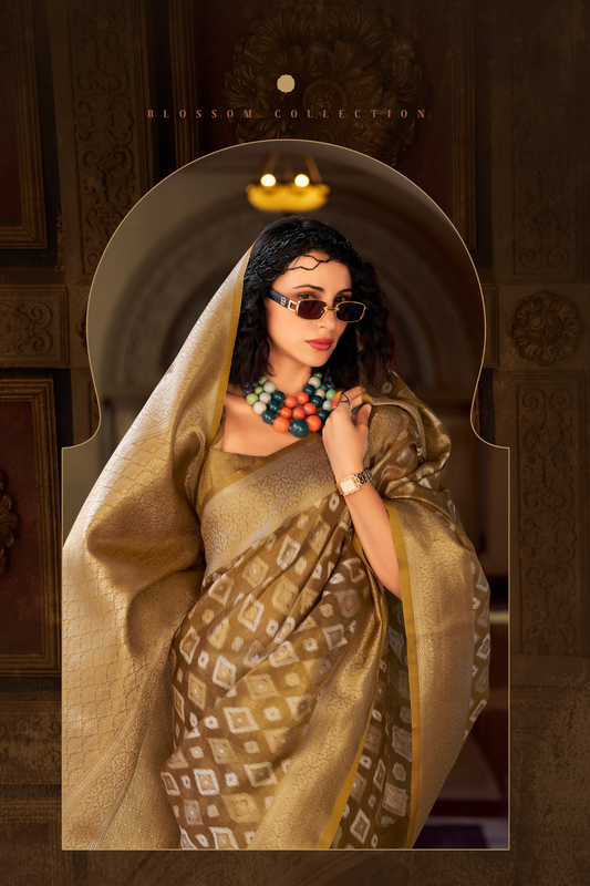 Tissue Silk Saree with Subtle Sheen and Elegant Drape