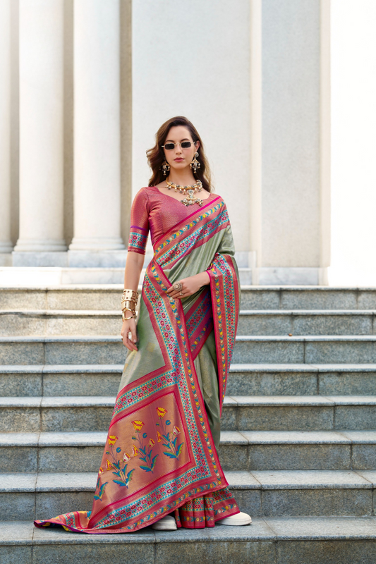 Tissue Silk Saree – Sheer Elegance with a Subtle Shine