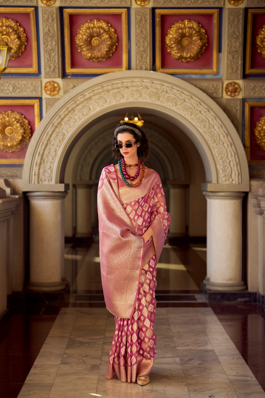 Tissue Silk Saree with Subtle Sheen and Elegant Drape