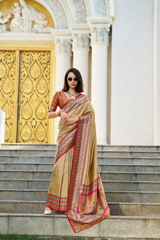 Tissue Silk Saree – Sheer Elegance with a Subtle Shine