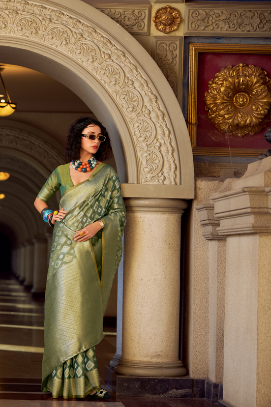 Tissue Silk Saree with Subtle Sheen and Elegant Drape