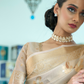 Tissue Finish Silk Saree with Blouse for Special Events