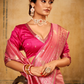 Tissue Silk Saree with Striking Contrast Border
