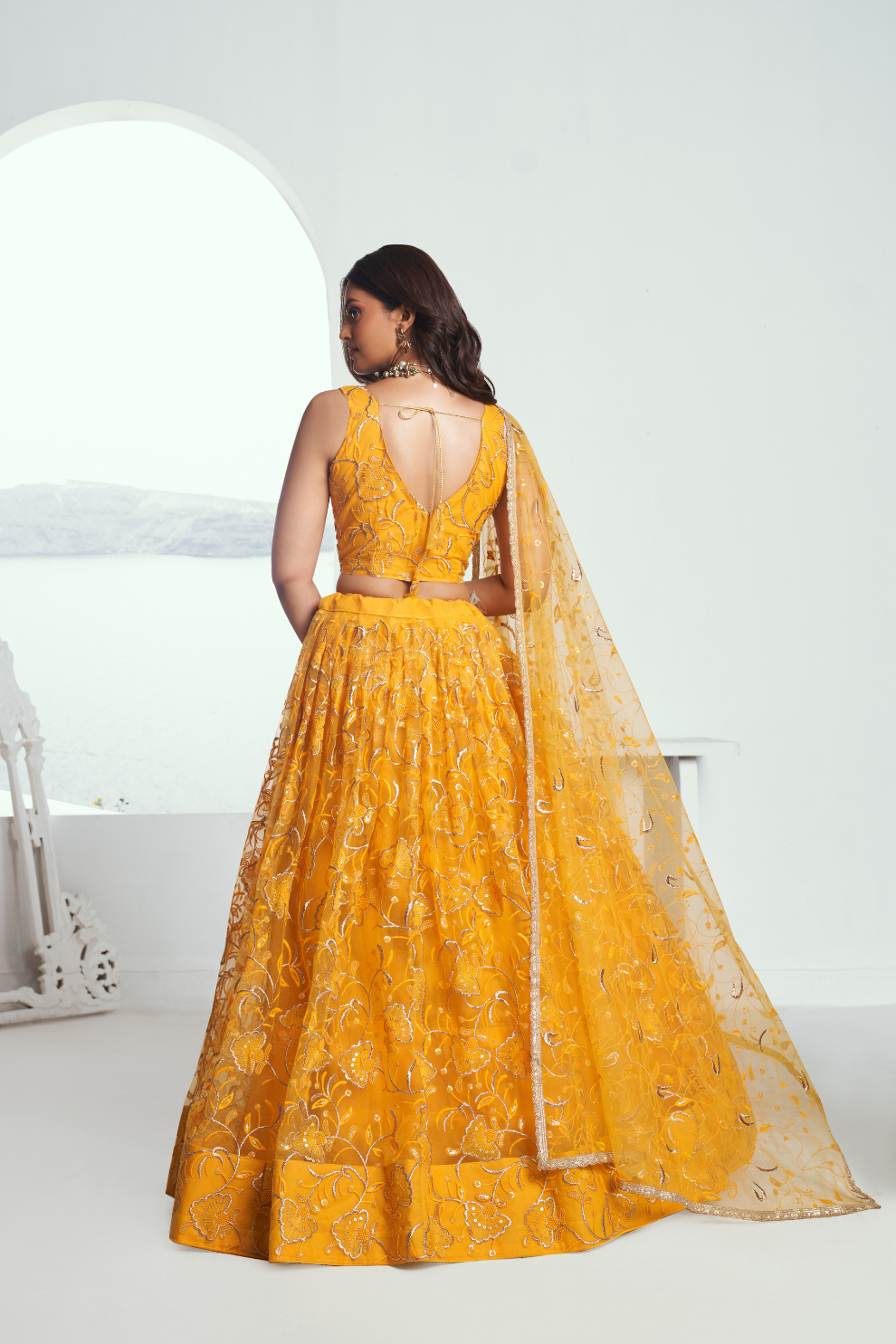 Graceful Net Lehenga Choli with Intricate Embroidery for Engagement Wear