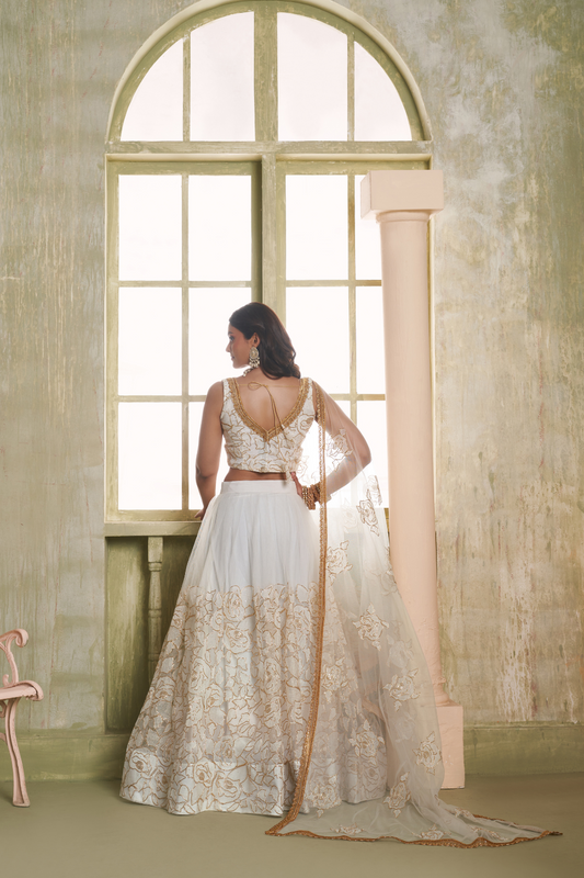 Stylish Wine Embroidered Net Lehenga Choli for Special Occasions