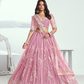 Graceful Net Lehenga Choli with Intricate Embroidery for Engagement Wear