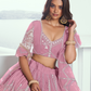 Graceful Net Lehenga Choli with Intricate Embroidery for Engagement Wear