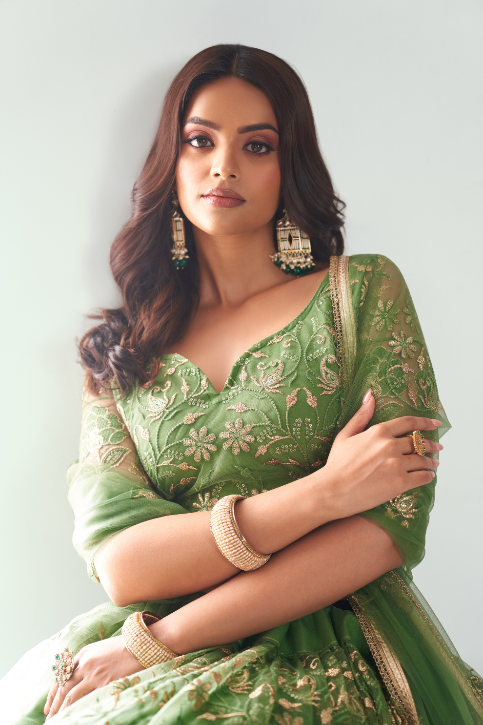 Graceful Net Lehenga Choli with Intricate Embroidery for Engagement Wear