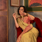 Tussar Silk Saree with Ikkat Pallu and Contrast Blouse