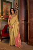 LAVANTE_FASHION_TUSSAR_SILK_-_HANDLOOM_WEAVING_-_CONTRAST_IKKAT_PALLU_BLOUSE_8 - LaVante Fashion