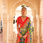 Classic Tussar Silk Saree with Ethnic Print Detailing