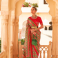 Classic Tussar Silk Saree with Ethnic Print Detailing