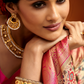 Tusser Silk Saree with Kalamkari Print & Banarasi Zari Border