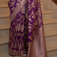 Organza Handloom Saree with Intricate Zari Weaving