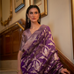 Organza Handloom Saree with Intricate Zari Weaving
