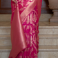 Organza Handloom Saree with Intricate Zari Weaving
