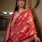 Organza Handloom Saree with Intricate Zari Weaving