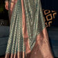 Tissue Silk Handloom Saree with Triple Zari Elegance