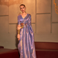 Two-Tone Handloom Woven Silk Saree with Subtle Zari Accents