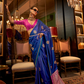 Pure Satin Handloom Silk Saree with Luxurious Weaving Detail